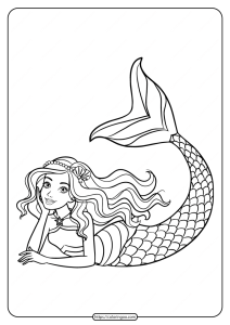 Cute Barbie Mermaid Coloring Page For Girls Mermaid coloring pages