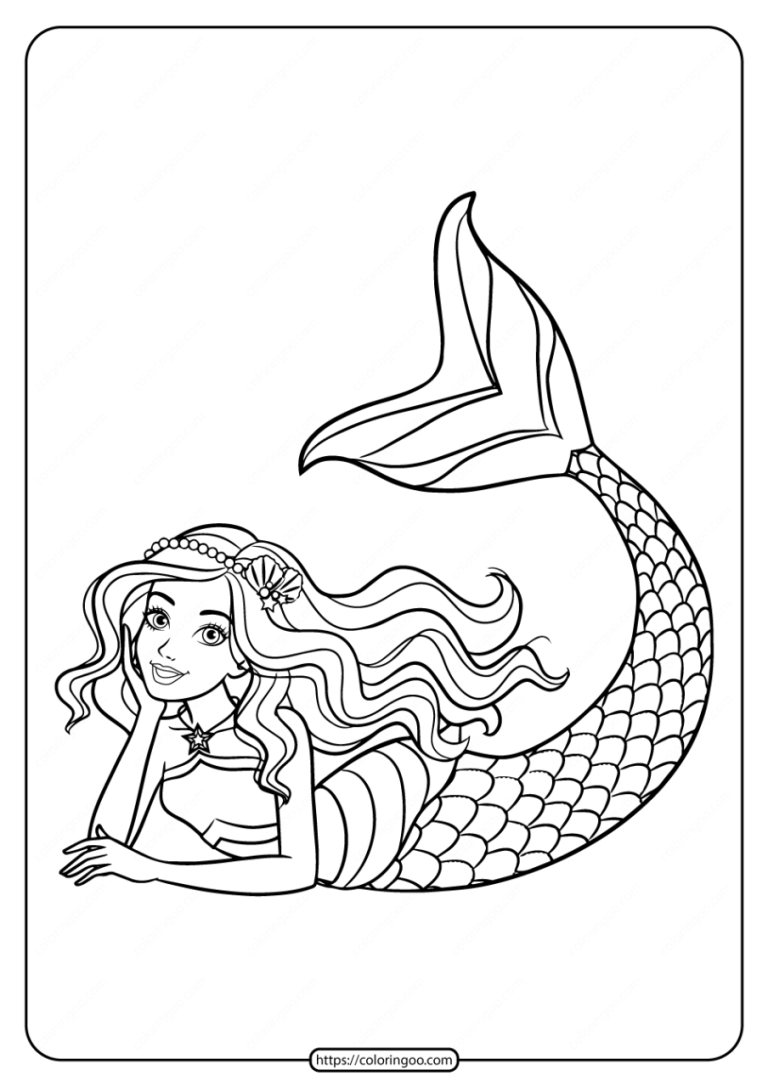 Barbie Coloring Pages Mermaid