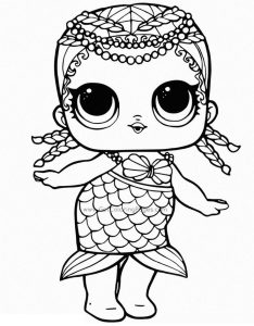 Mermaid Lol Doll Coloring Page Unicorn coloring