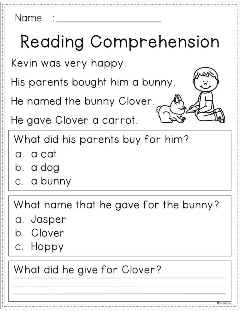 Reading Comprehension Worksheets For 3Rd Grade Multiple Choice
