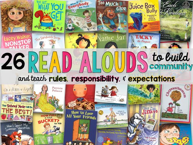Great list of books and read alouds perfect for back to school that