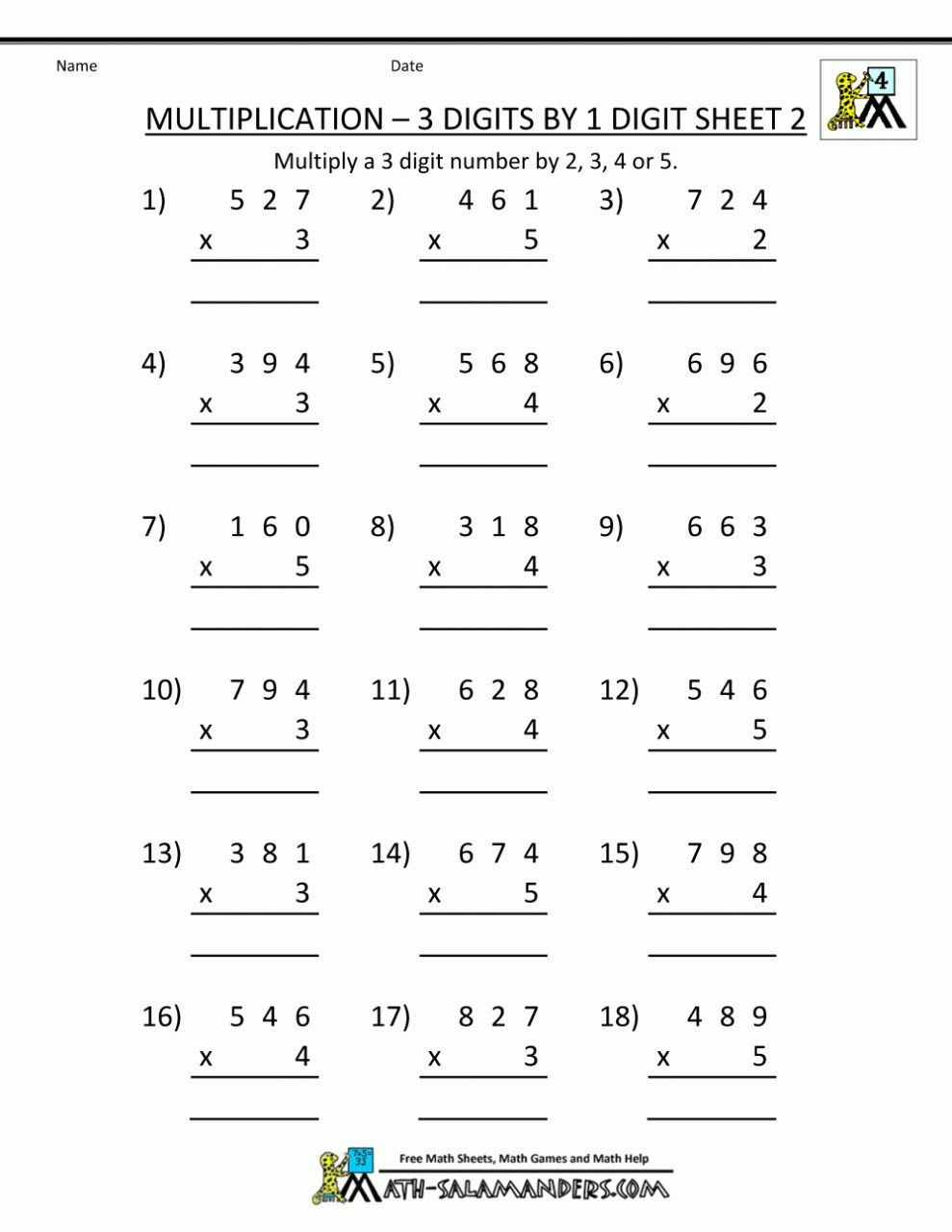 Fourth Grade Addition And Subtraction Worksheets For Grade 5