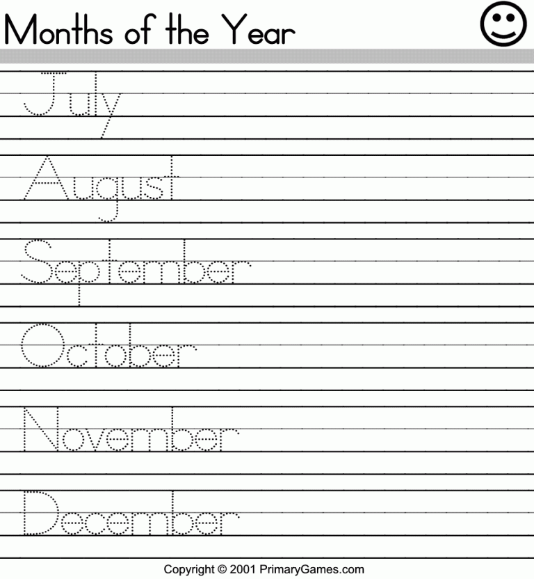 Year 4 Handwriting Sheets Free