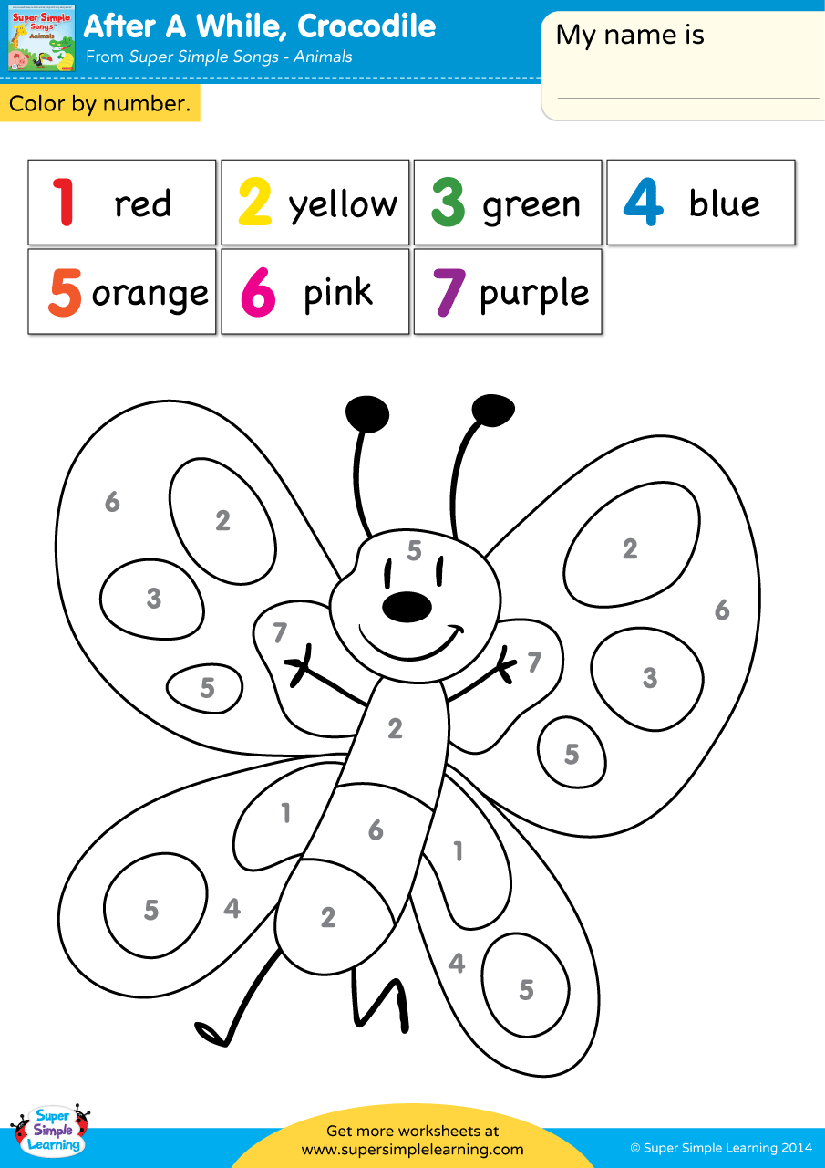Coloring Numbers Worksheets