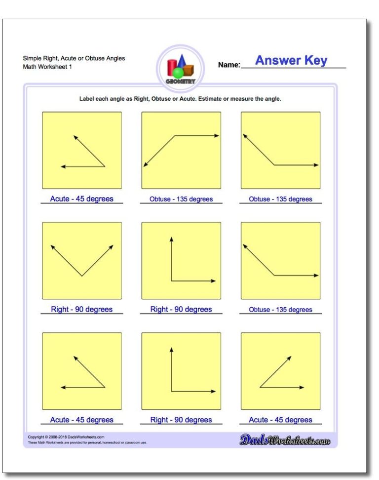 Naming Angles Worksheet Geometry