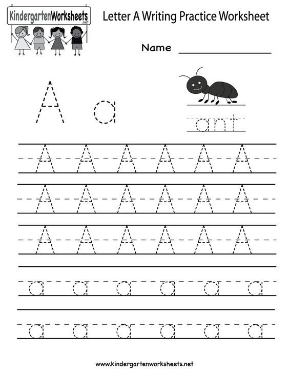Letter A Writing Worksheets For Preschoolers