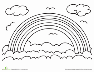 Rainbow Coloring Worksheets For Kids