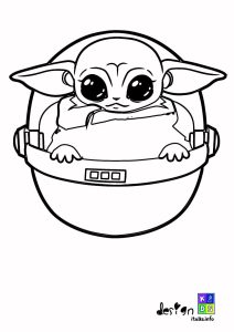 Baby Yoda Coloring Pages Cute Coloring Free SVG Design