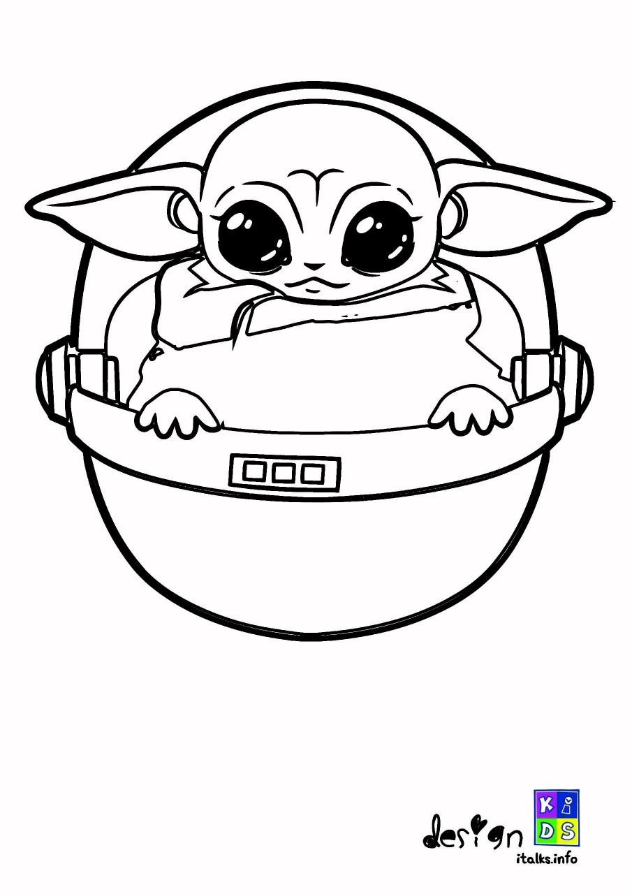 Baby Yoda Coloring Pages Cute Coloring Free SVG Design