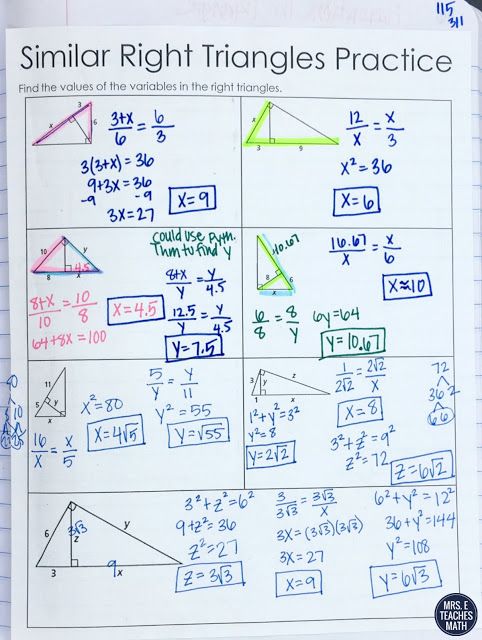 Proportions And Similar Triangles Worksheet Answers