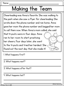 Retell a Story RL1.2 Reading comprehension passages, Reading