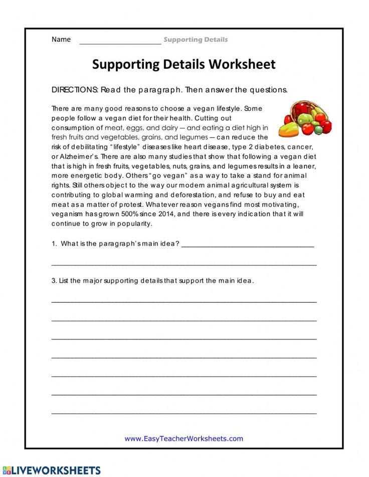 Reading Worksheets For 3Rd Grade Main Ideas
