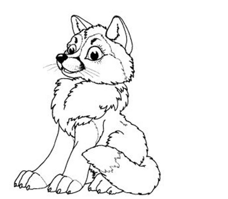 Wolf Coloring Pages Cute