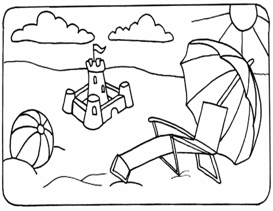 Fun Coloring Pages Beach Coloring Pages