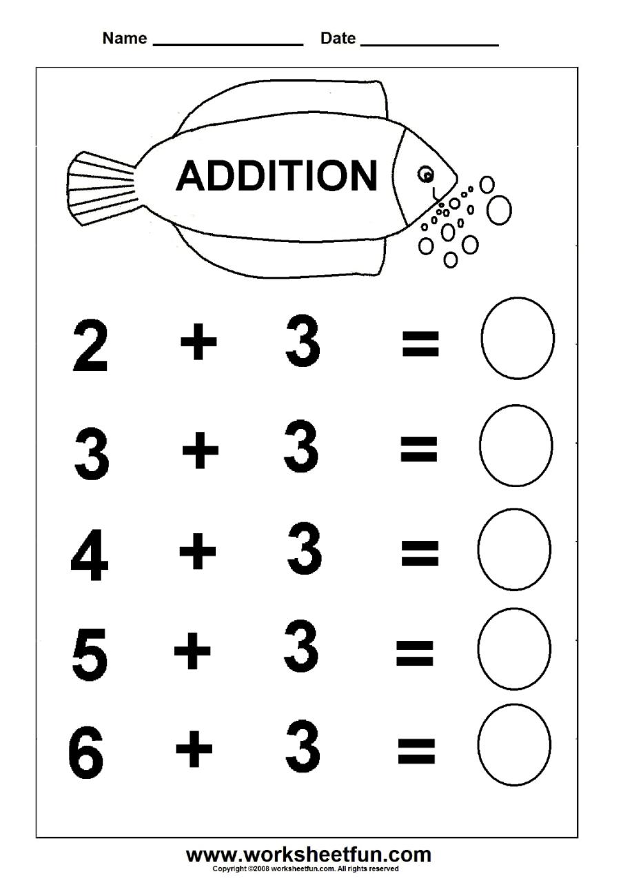 Kindergarten Addition Worksheet Free Math Worksheet For Kids Free