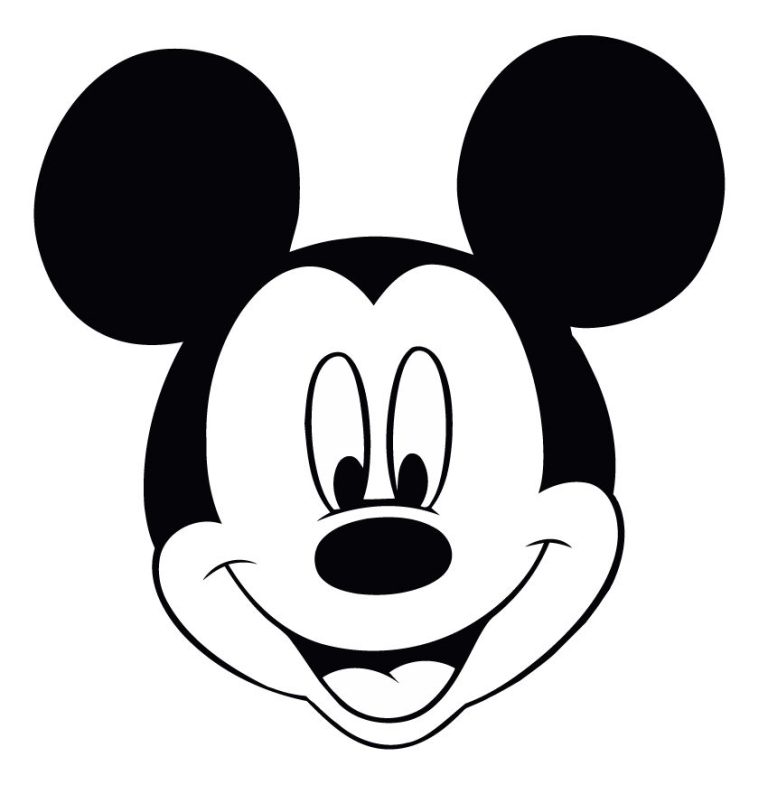 Mickey Mouse Coloring Pages Face