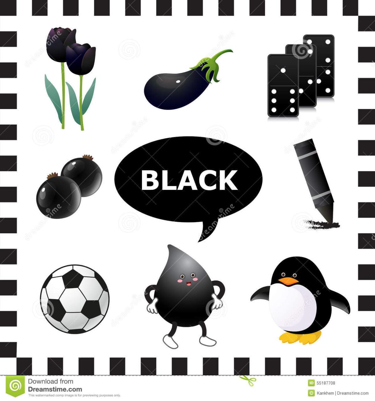 Color Black Worksheets For Toddlers