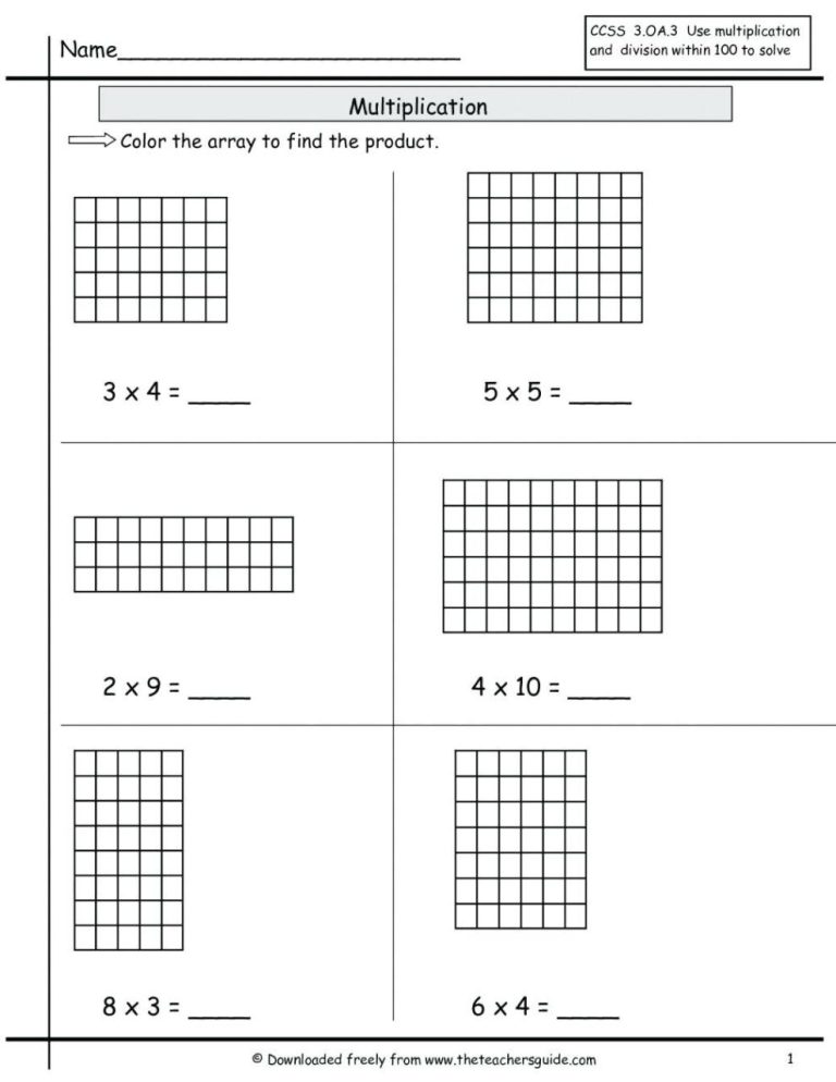 Multiplication Worksheets Box Method