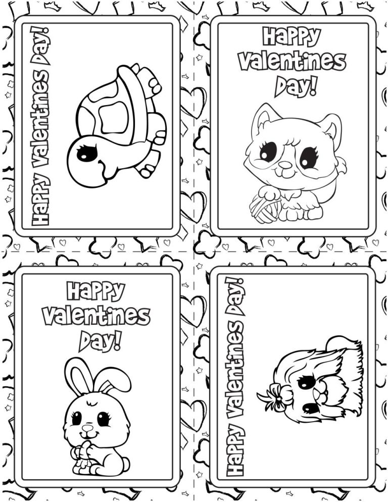 Valentine Coloring Pages For Kids/Printables