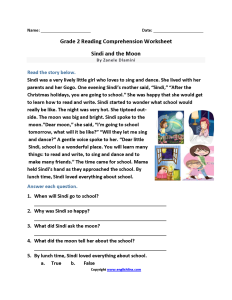Sindi and the Moon Second Grade Reading Worksheets 2nd grade reading