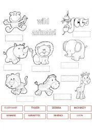 Wild Animals Worksheet For Grade 1