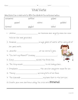 4th Grade Verbs Worksheet Grade 4