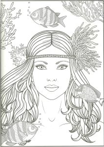 mermaid coloring page Mermaid coloring pages, People coloring pages
