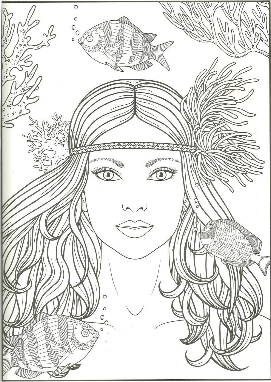 Mermaid Coloring Pages Realistic