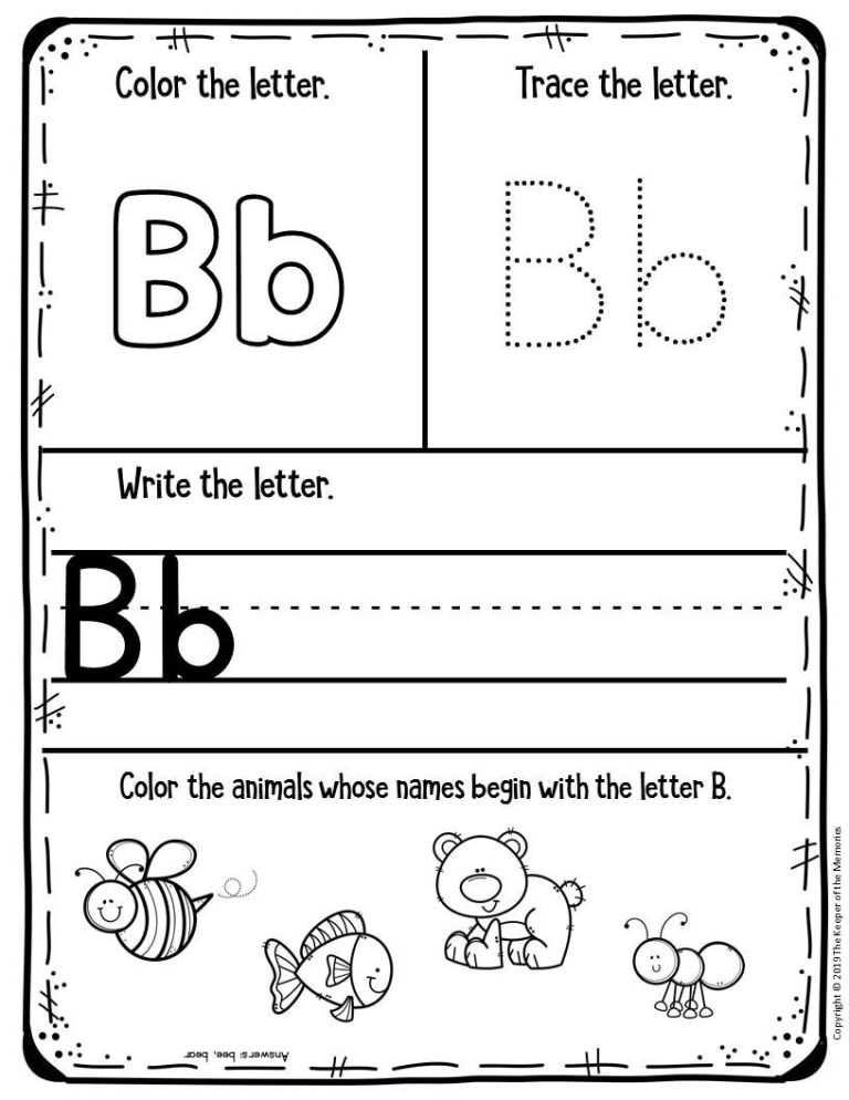Prekindergarten Pre K Worksheets Printable