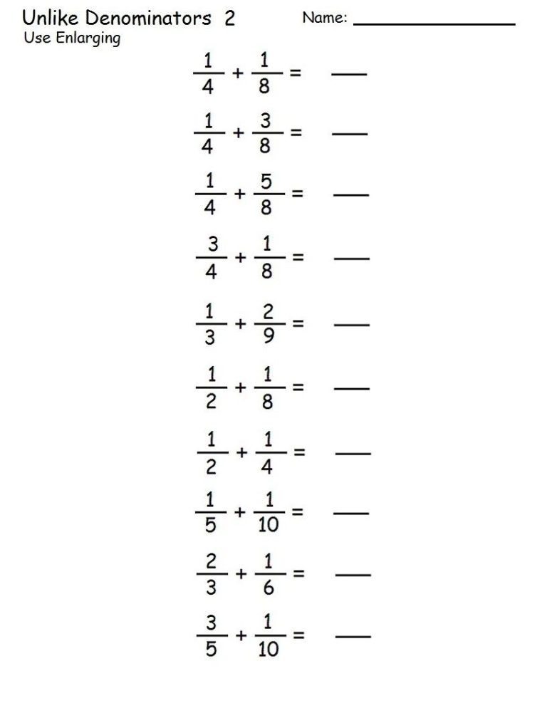 Least Common Multiple Worksheets With Answer Key