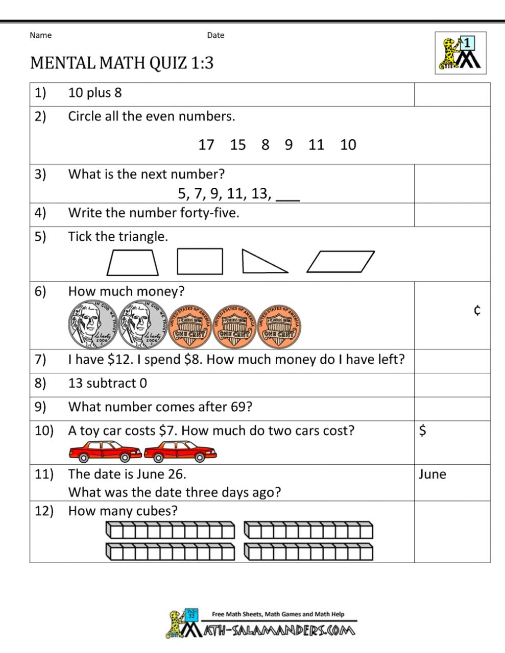 Multiplication Worksheets For Grade 3 Cbse