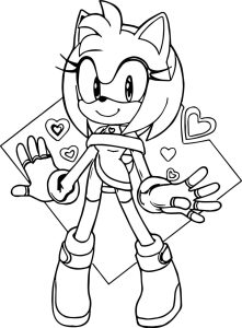 cool Zealous Amy Rose Coloring Page Monster coloring pages, Rose