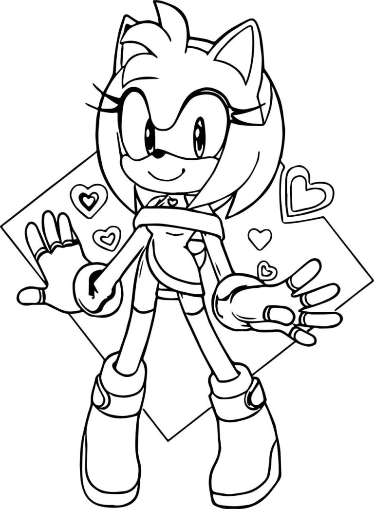 Sonic Coloring Pages Amy