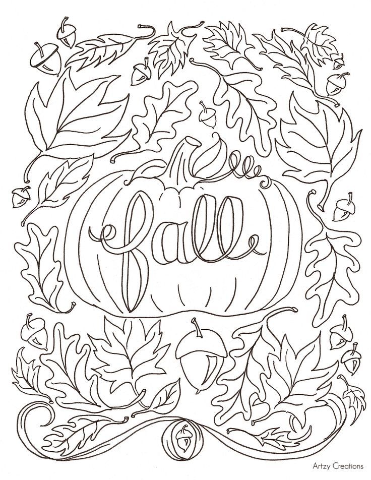 Fall Coloring Worksheets For Kids