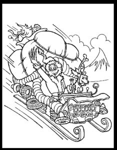 Christmas Sleigh Coloring Pages at Free printable