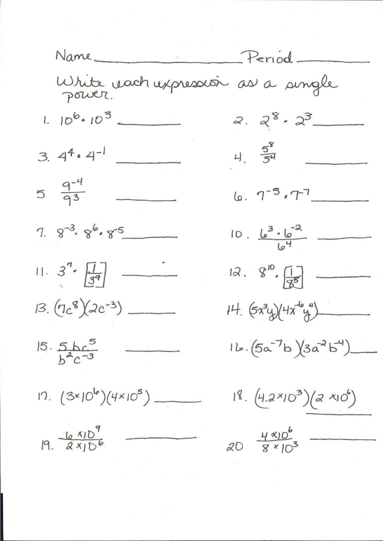Math Concepts And Applications Worksheets