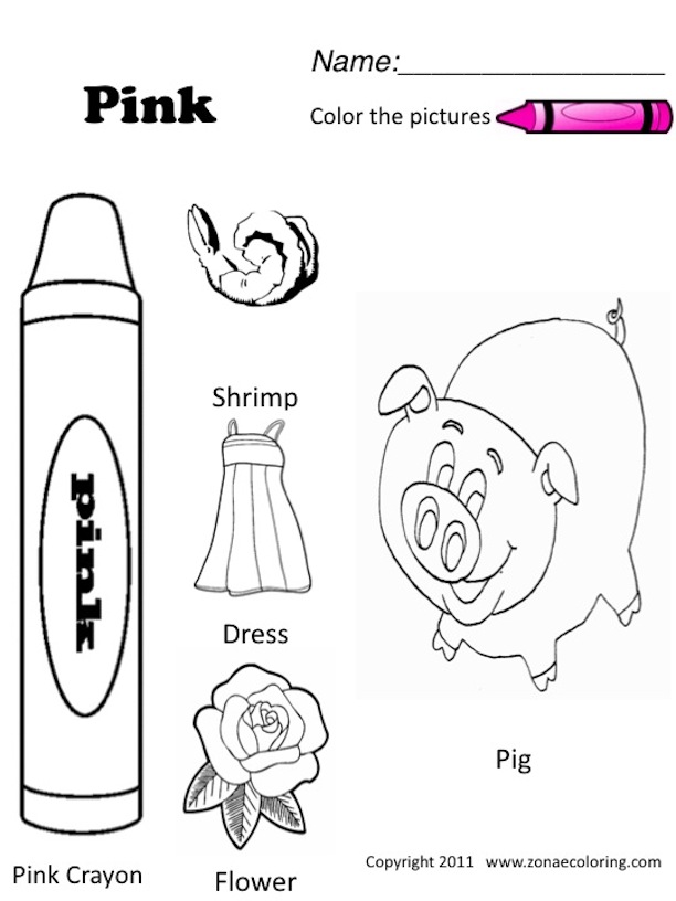 5 Best Images of Color Pink Worksheets For Preschool Color Pink
