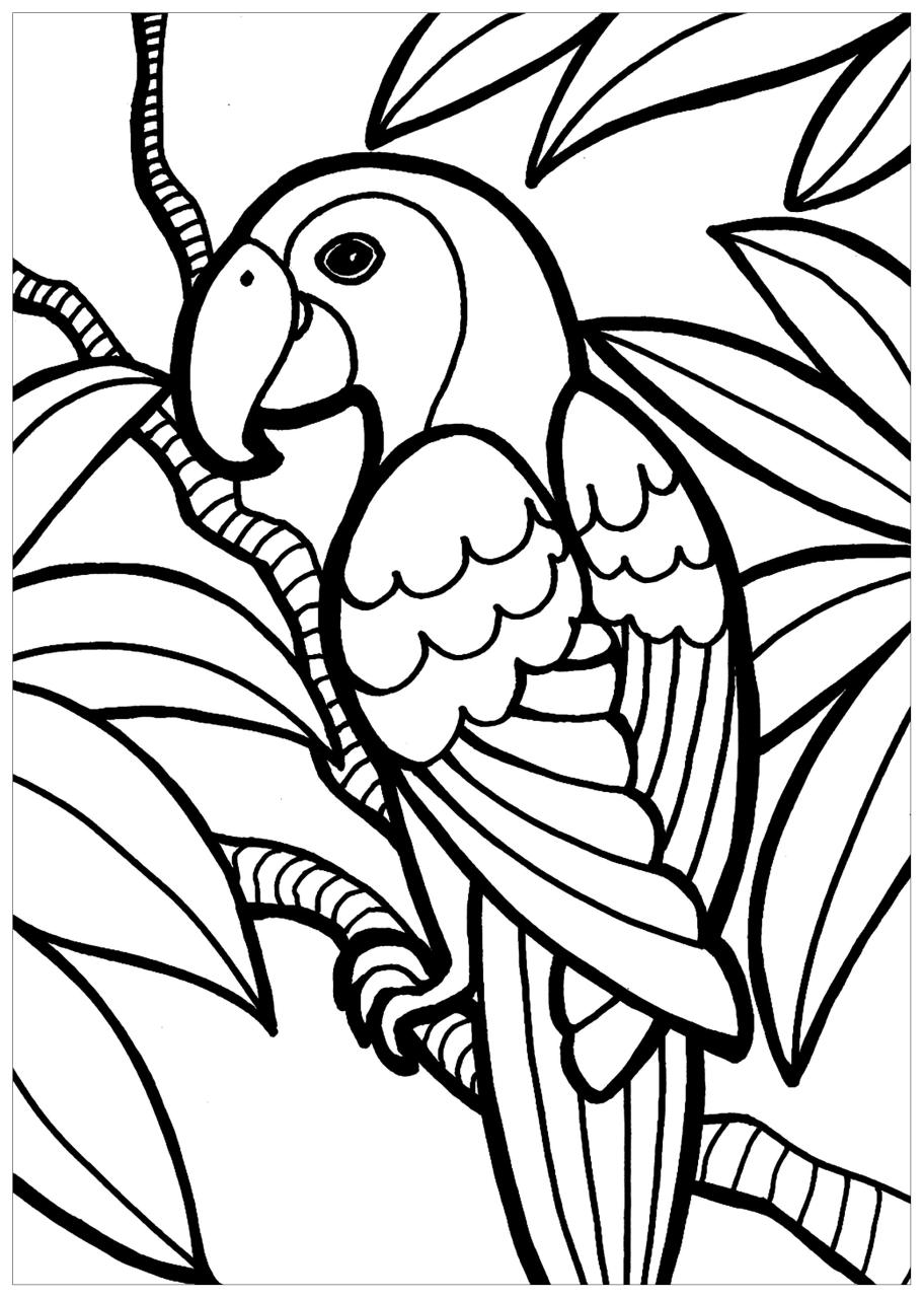 Birds to download Birds Kids Coloring Pages