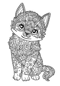 Cat for kids Little kitten Cats Kids Coloring Pages