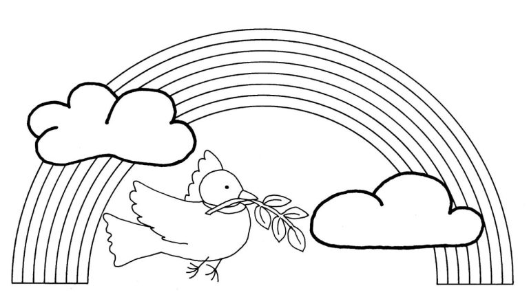 Rainbow Coloring Page To Print