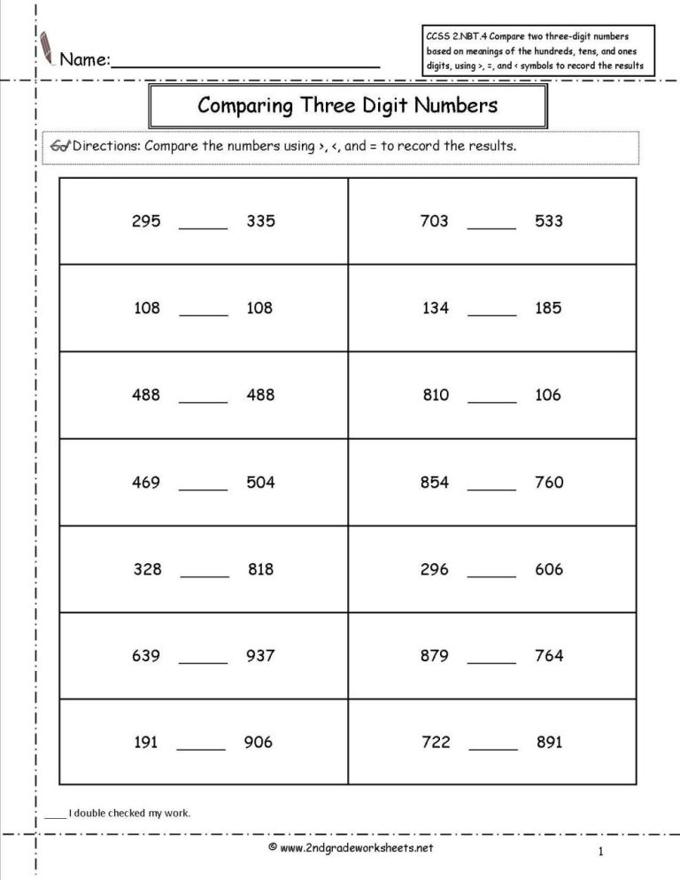 Common Core Worksheets Math 5Th Grade