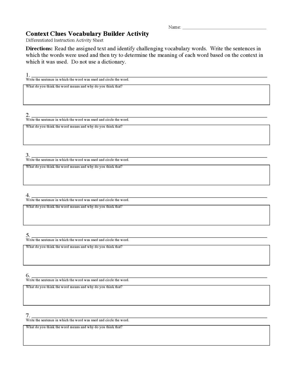 Differentiated Reading Instruction Worksheets and Activities Ereading