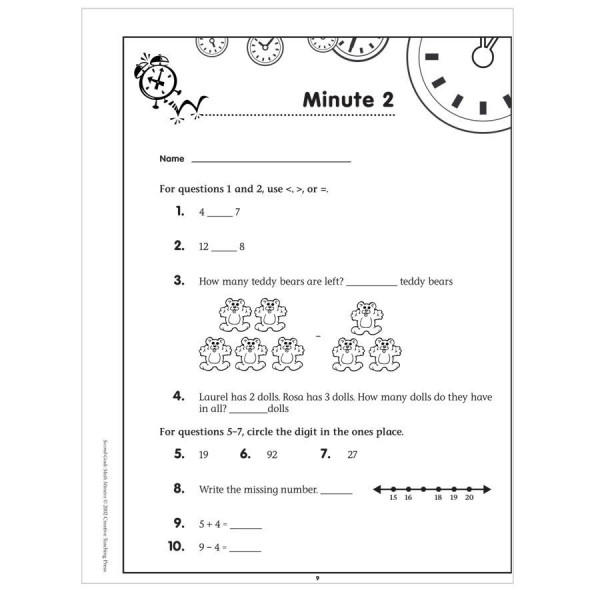 Minute Math Worksheets 2Nd Grade