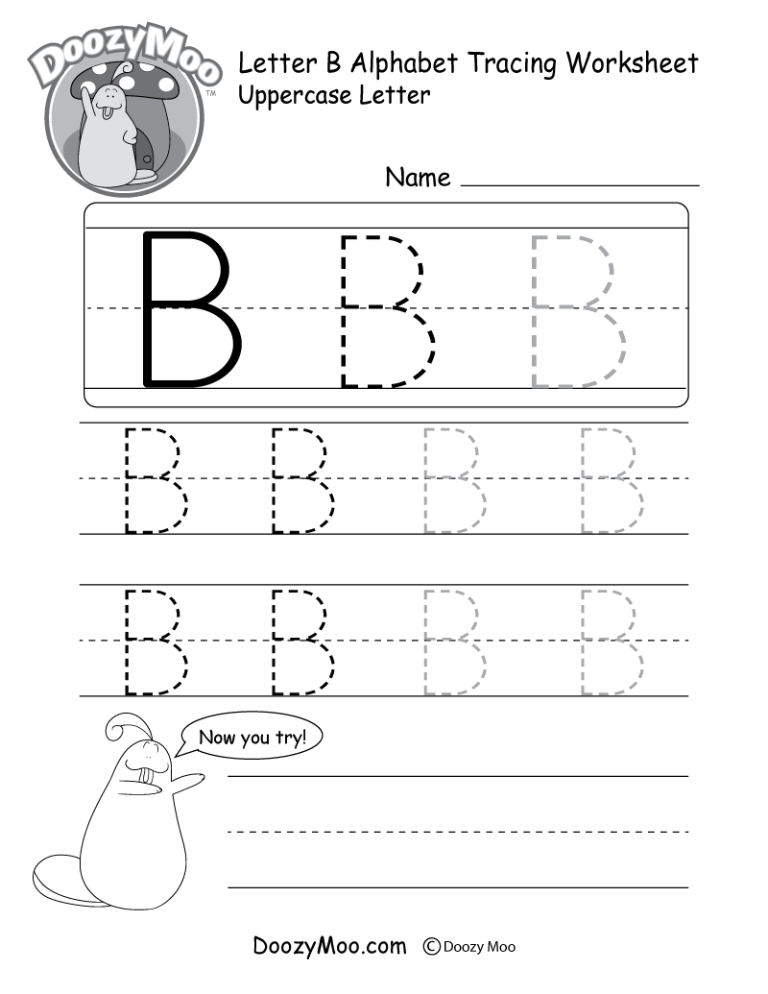 Printable Letter B Tracing Worksheets