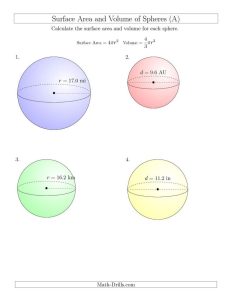 Lesson 3 homework practice volume of spheres