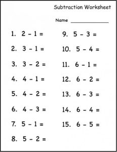Free Printable Kindergarten Math Worksheets PDF Addition Subtraction