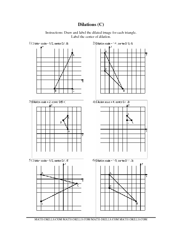 geometry dilations worksheet answers kuta software