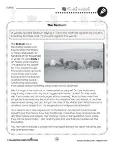 Write a report on the Bedouin people from the Persian Gulf War from