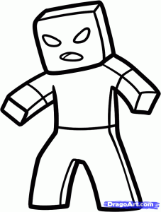 minecraft mob coloring pages How to Draw a Minecraft Zombie