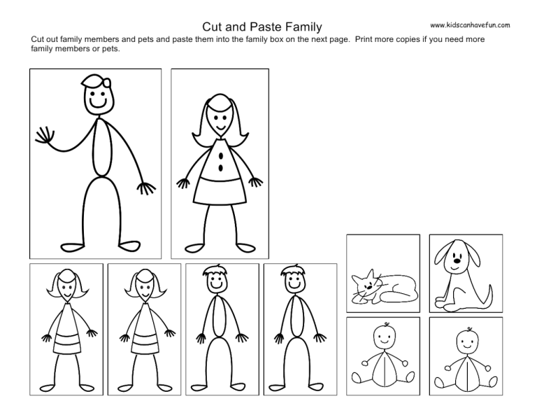 My Family Worksheet For Preschool